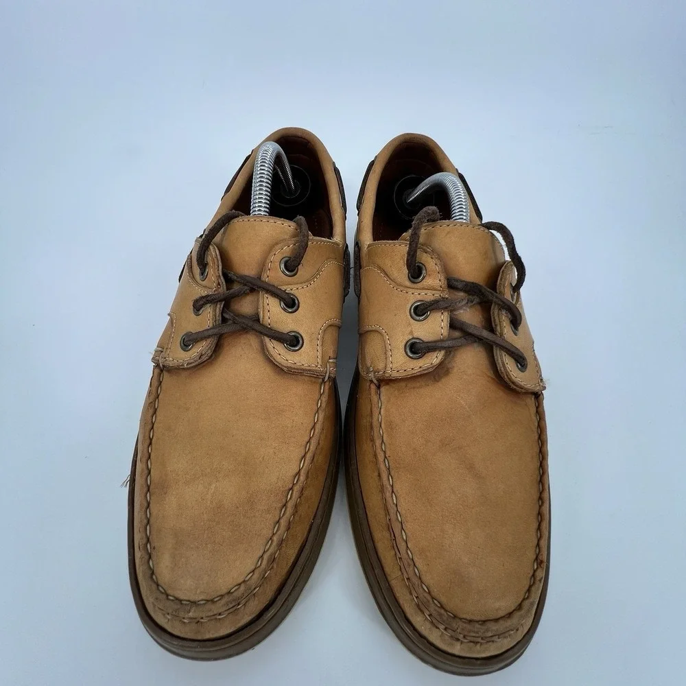 Allen Edmonds Eastport Brown Leather Boat Shoes Men's‎ 9.5 D